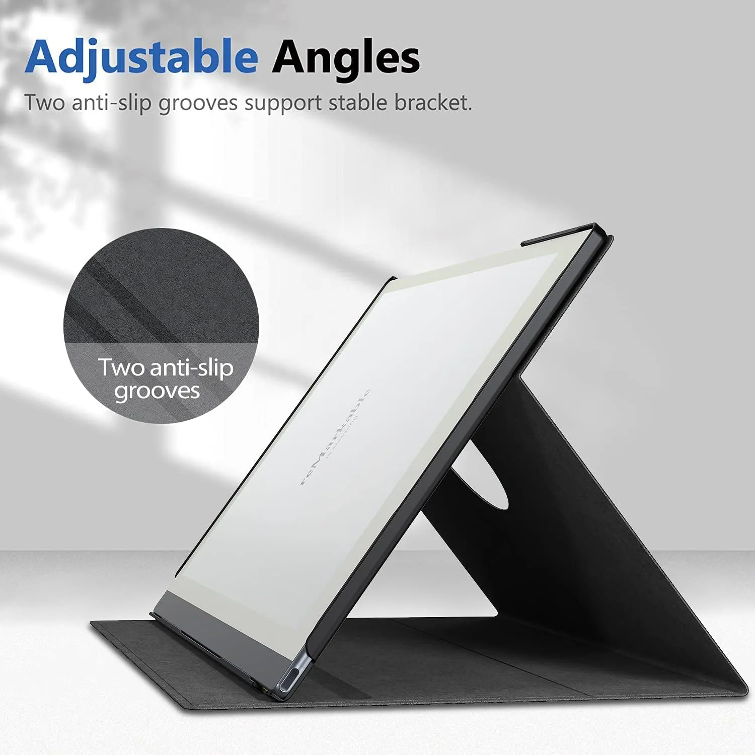 E NET-CASE Slim Lightweight Book Folios Case for Remarkable 2 10.3 inch Digital Paper(2020 Released), Cover for Remarkable 2 10.3 inch Digital Paper,with Pencil Holder (Black)