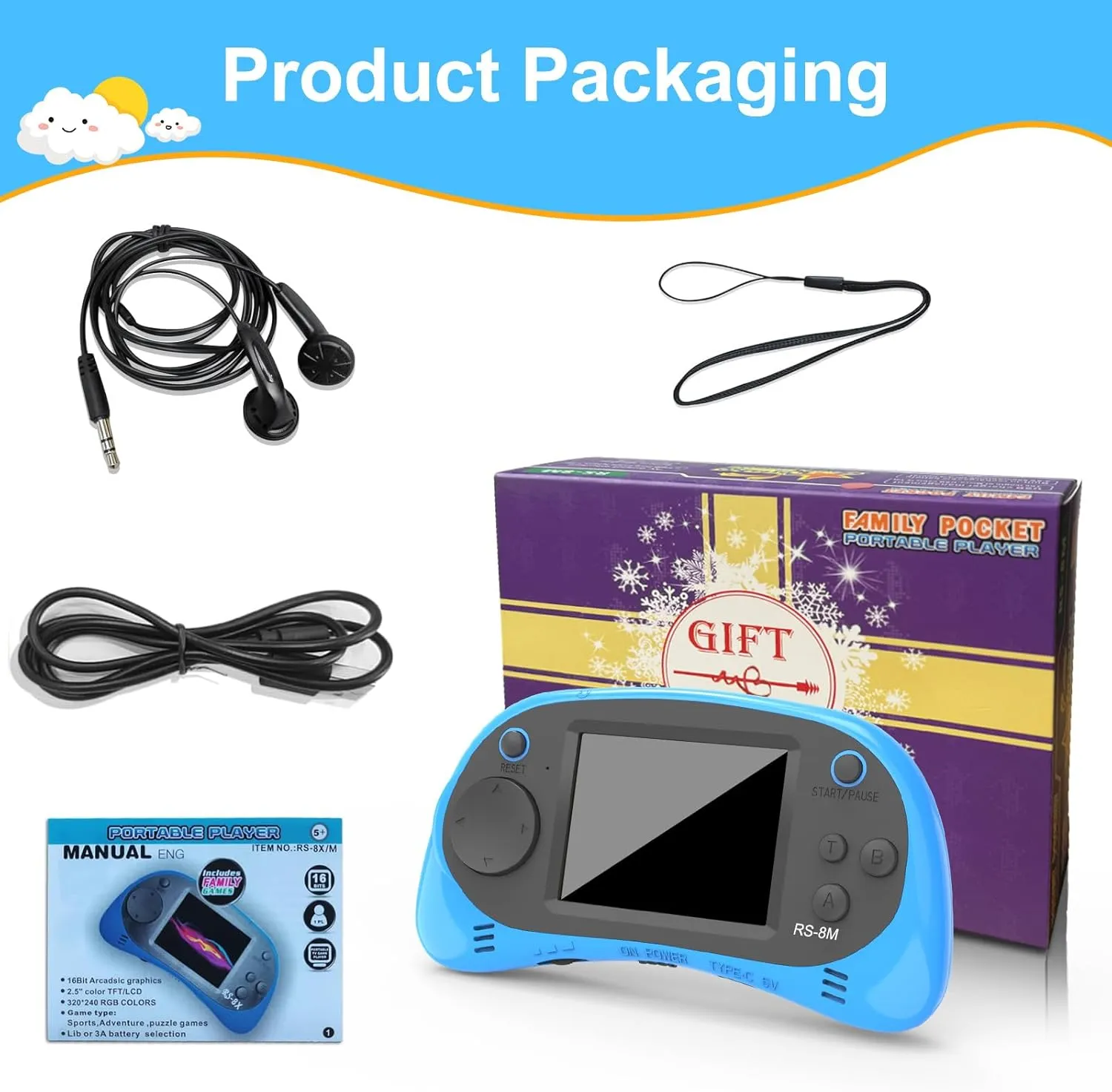 EASEGMER Kids Learning Game Console - 220 Educational Games for Ages 3-10, 2.5" HD Screen with Travel Case, Rechargeable & Durable, Perfect for Boys and Girls