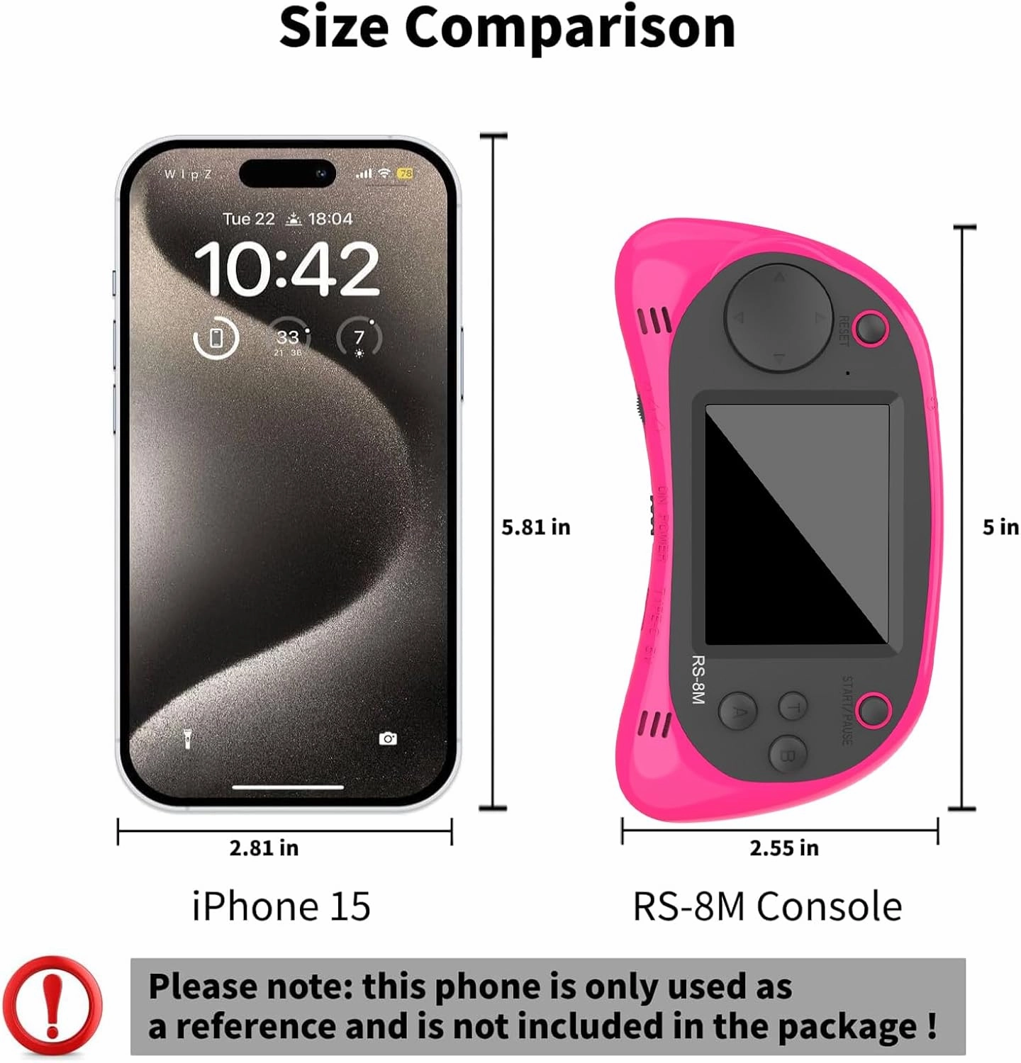 EASEGMER 16 Bit Kids Handheld Games Built-in 220 HD Video Games, 2.5 Inch Portable Game Player with Headphones - Best Travel Electronic Toys for Kids Age 3-10 Years Old Children (Pink)