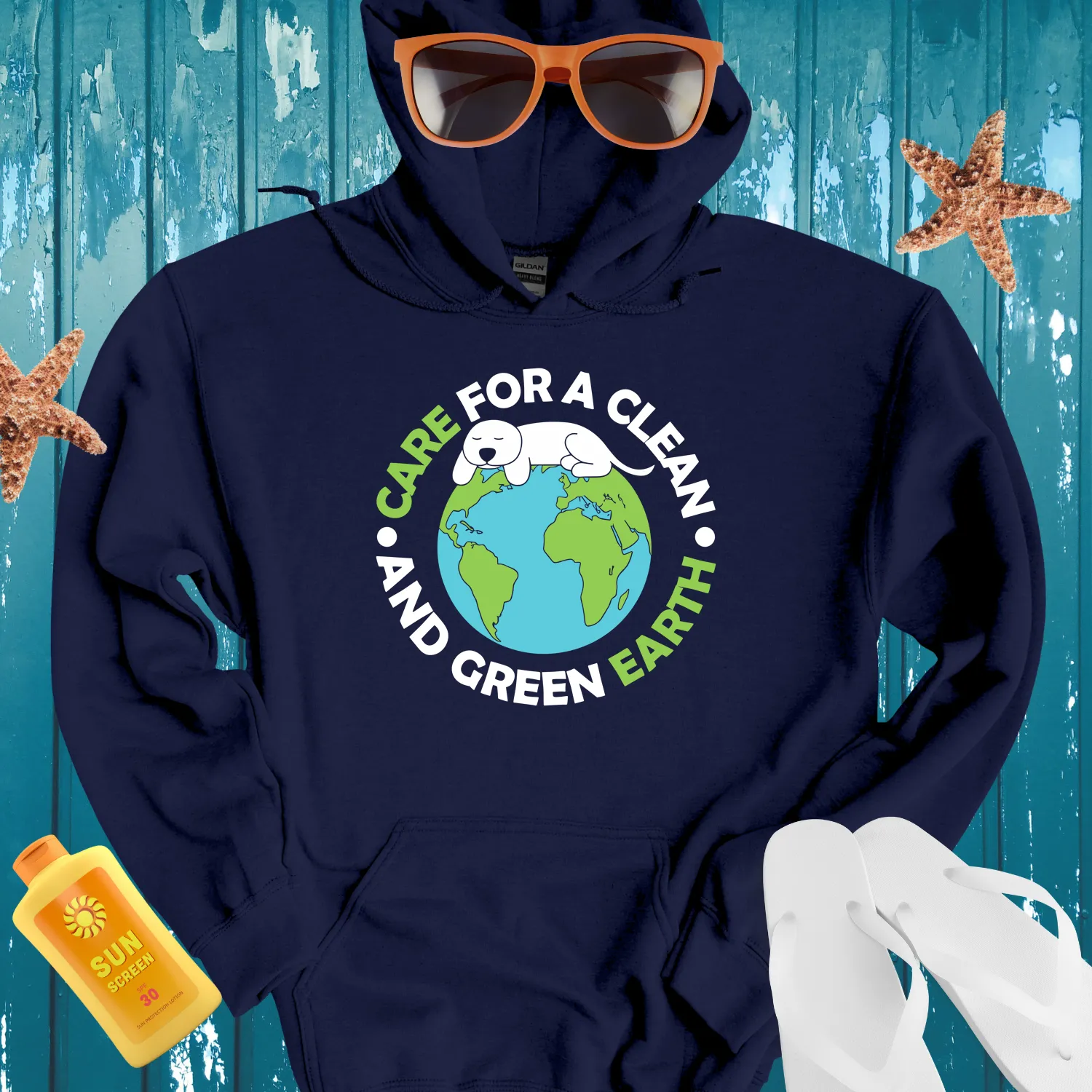 Eco-Friendly Planet Hoodie With Dog Design For Pet Lovers