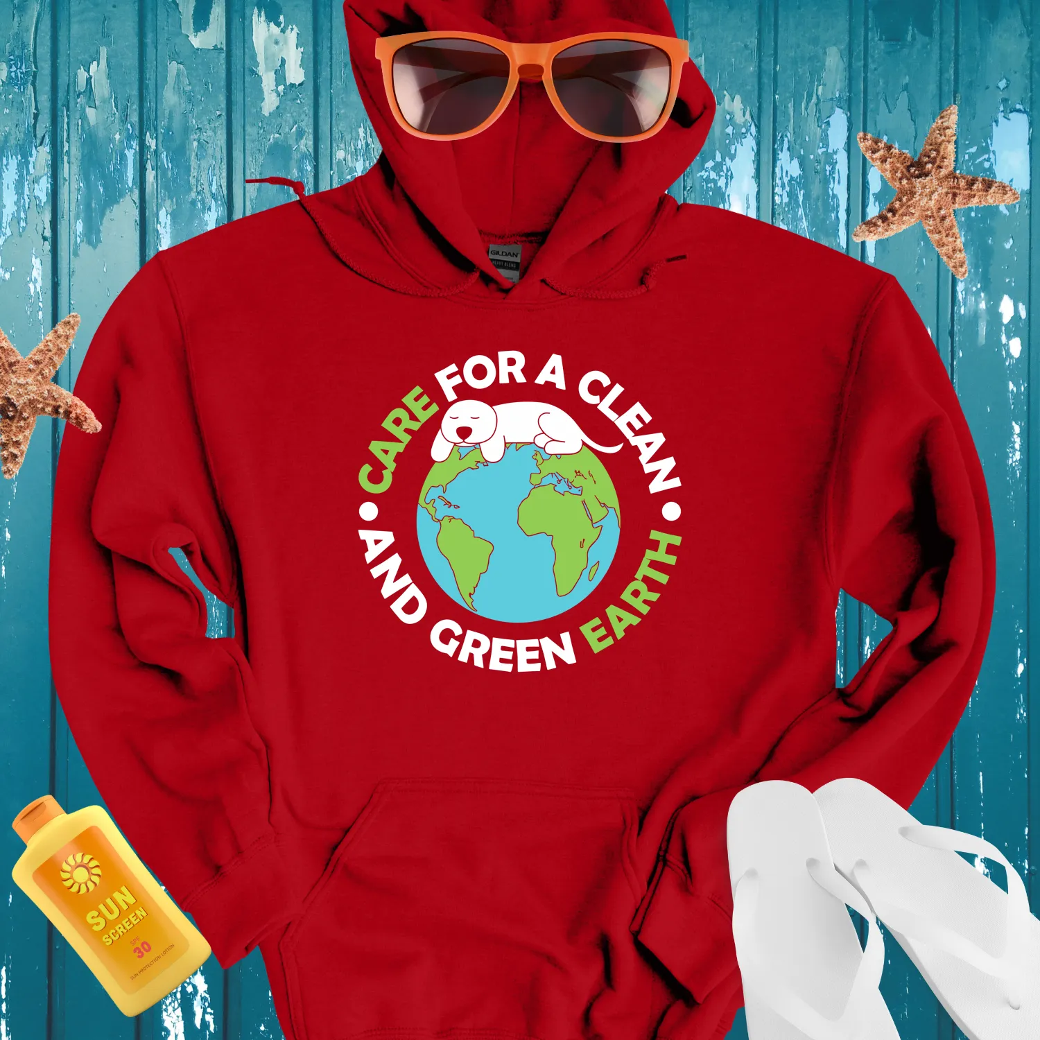 Eco-Friendly Planet Hoodie With Dog Design For Pet Lovers