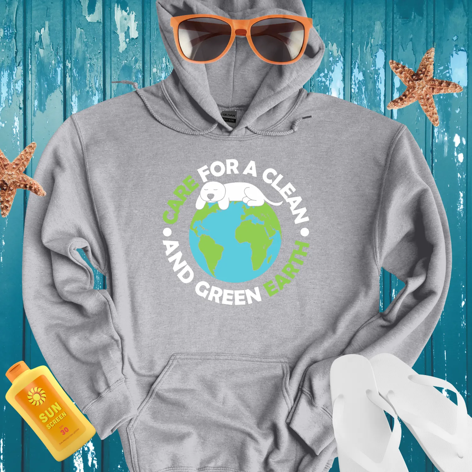 Eco-Friendly Planet Hoodie With Dog Design For Pet Lovers