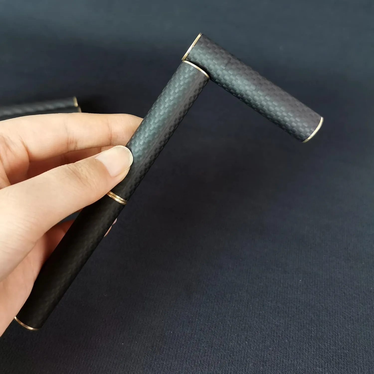 EDC Fidget Toys Stress Relief for Adults Magnetic Metal Carbon Fiber Three-Section Stick Rotating Creative Gift