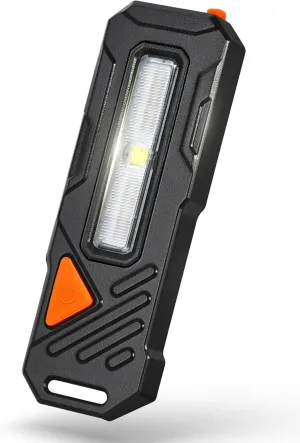 EDC Rechargeable Flashlight – 8 Light Modes Mini LED Safety Light with Clip & Magnetic Base, Compact Pocket Flashlights powerful Keychain Flashlight for Camping, Walking, Emergency, Outdoors