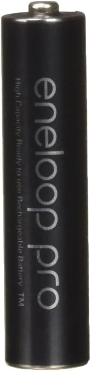 Eneloop 4 Panasonic Pro AAA 950mAh Min 900mAh, High Capacity, Ni-MH Pre-Charged Rechargeable Batteries with Battery Holder