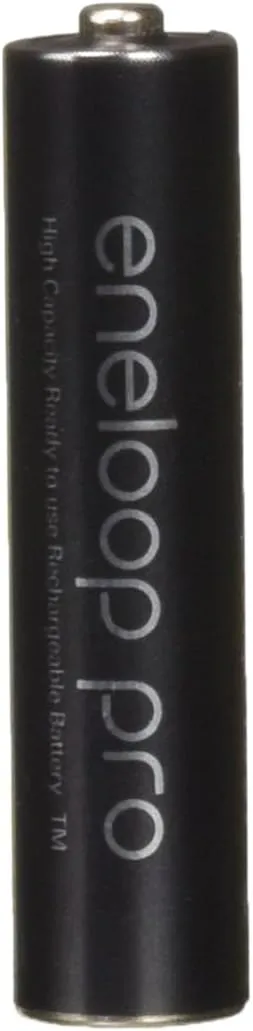 Eneloop 4 Panasonic Pro AAA 950mAh Min 900mAh, High Capacity, Ni-MH Pre-Charged Rechargeable Batteries with Battery Holder
