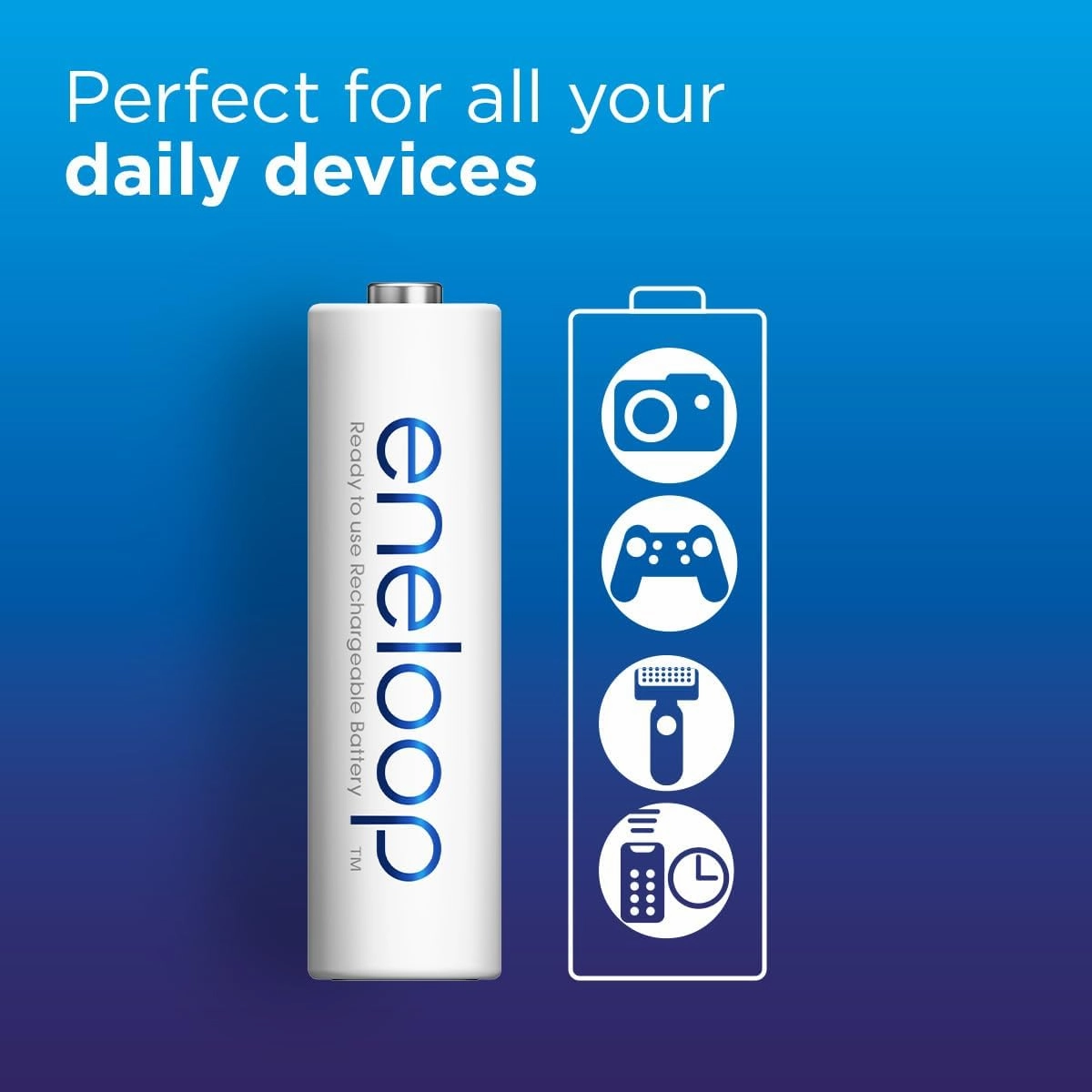 eneloop Panasonic AA Mignon Rechargeable Batteries, Ready-to-Use, Pack of 8
