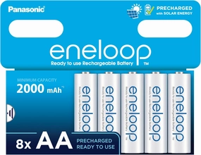 eneloop Panasonic AA Mignon Rechargeable Batteries, Ready-to-Use, Pack of 8