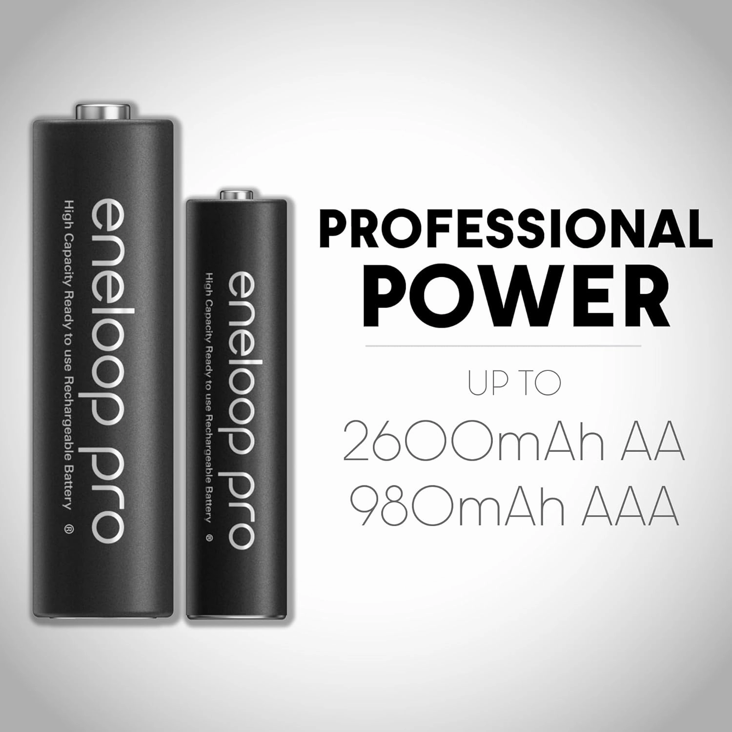 Eneloop Panasonic BK-3HCCA8BA pro AA High Capacity Ni-MH Pre-Charged Rechargeable Batteries, 8-Battery Pack