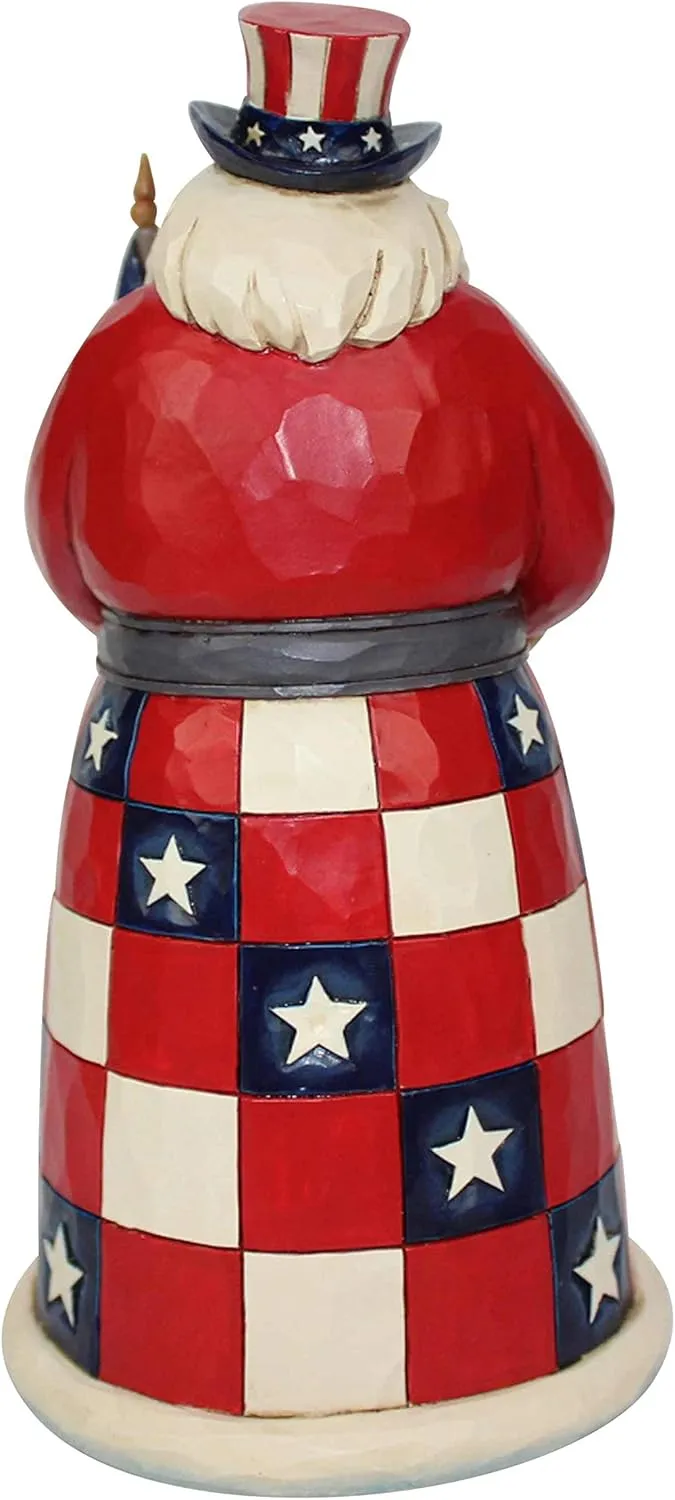 Enesco Jim Shore Heartwood Creek America Santa Around The World Figurine, 7.1", Multicolor