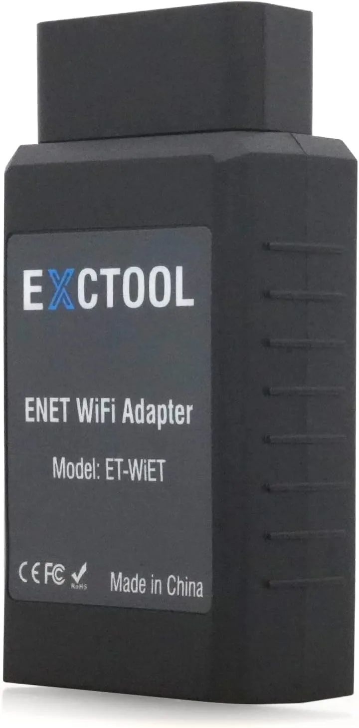 ENET WiFi Adapter Ethernet to OBD2 Diagnostic & Coding Tool for BMW F/G/I Series Compatible with BimmerCode on iOS and Android