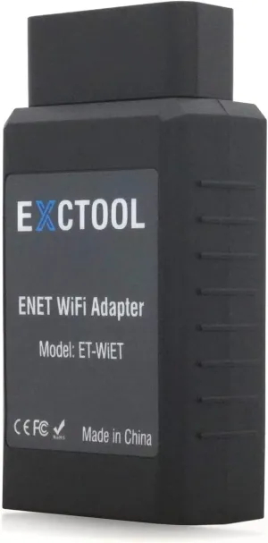ENET WiFi Adapter Ethernet to OBD2 Diagnostic & Coding Tool for BMW F/G/I Series Compatible with BimmerCode on iOS and Android