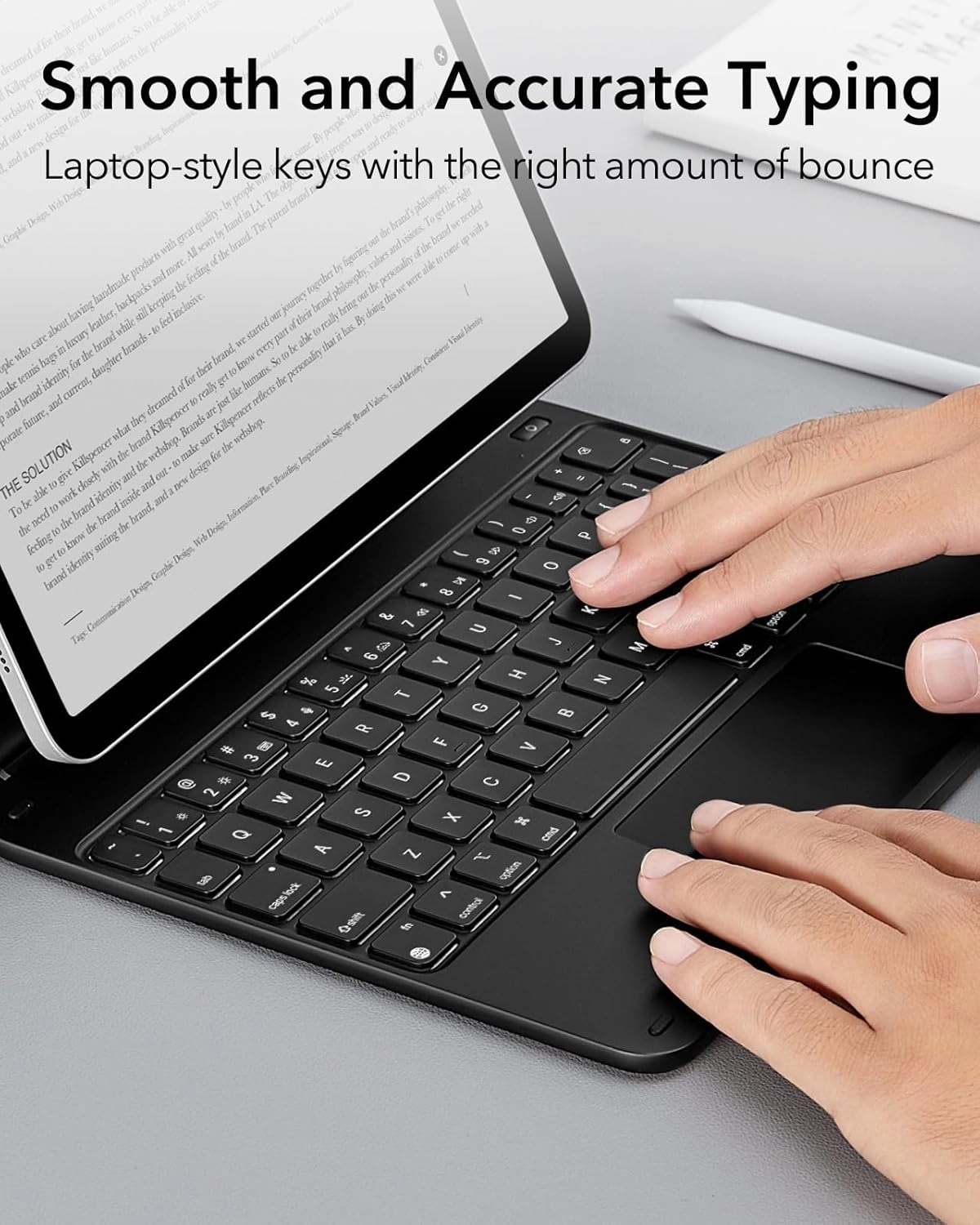 ESR iPad Air 11 inch Case with Keyboard (M3,2025/M2,2024), iPad Pro 11 & iPad Air 5/4 Magic Case, Easy-Set Floating Cantilever Stand, Precision Multi-Touch Trackpad, Black【NOT for iPad Pro 11 M4】