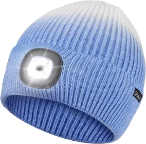 Etsfmoa Unisex Beanie with The Light Gifts for Men Dad Father USB Rechargeable Caps