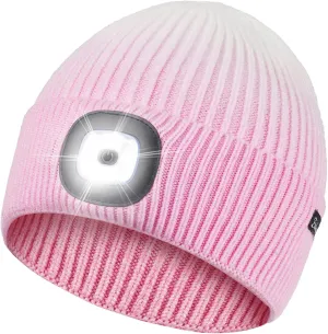 Etsfmoa Unisex Beanie with The Light Gifts for Men Dad Father USB Rechargeable Caps