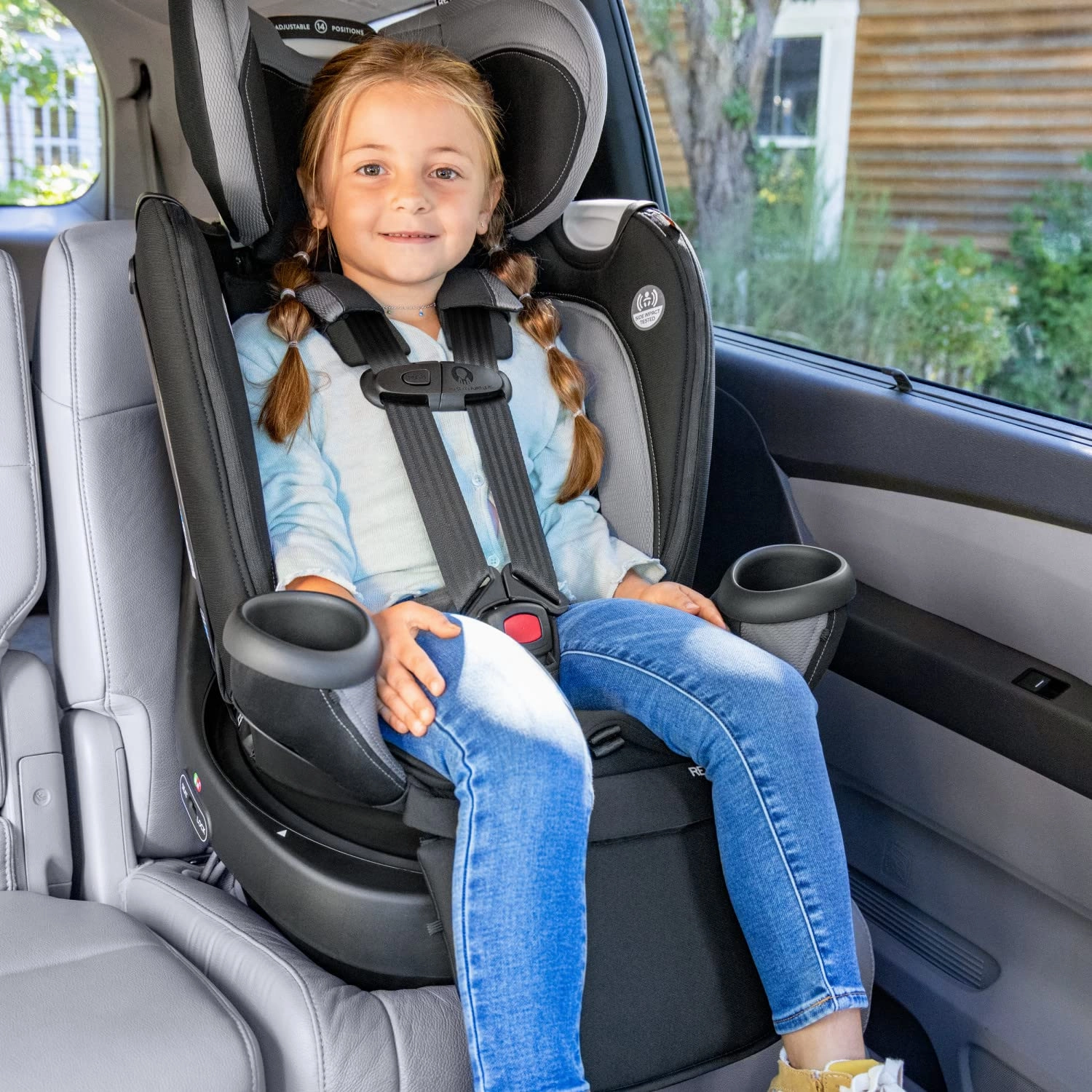 Evenflo Revolve360 Extend Convertible Car Seat with 360 Degree Rotation, Extended Rear-Facing, Forward-Facing, Booster Mode, and Secure Latch Install, Rockland Green
