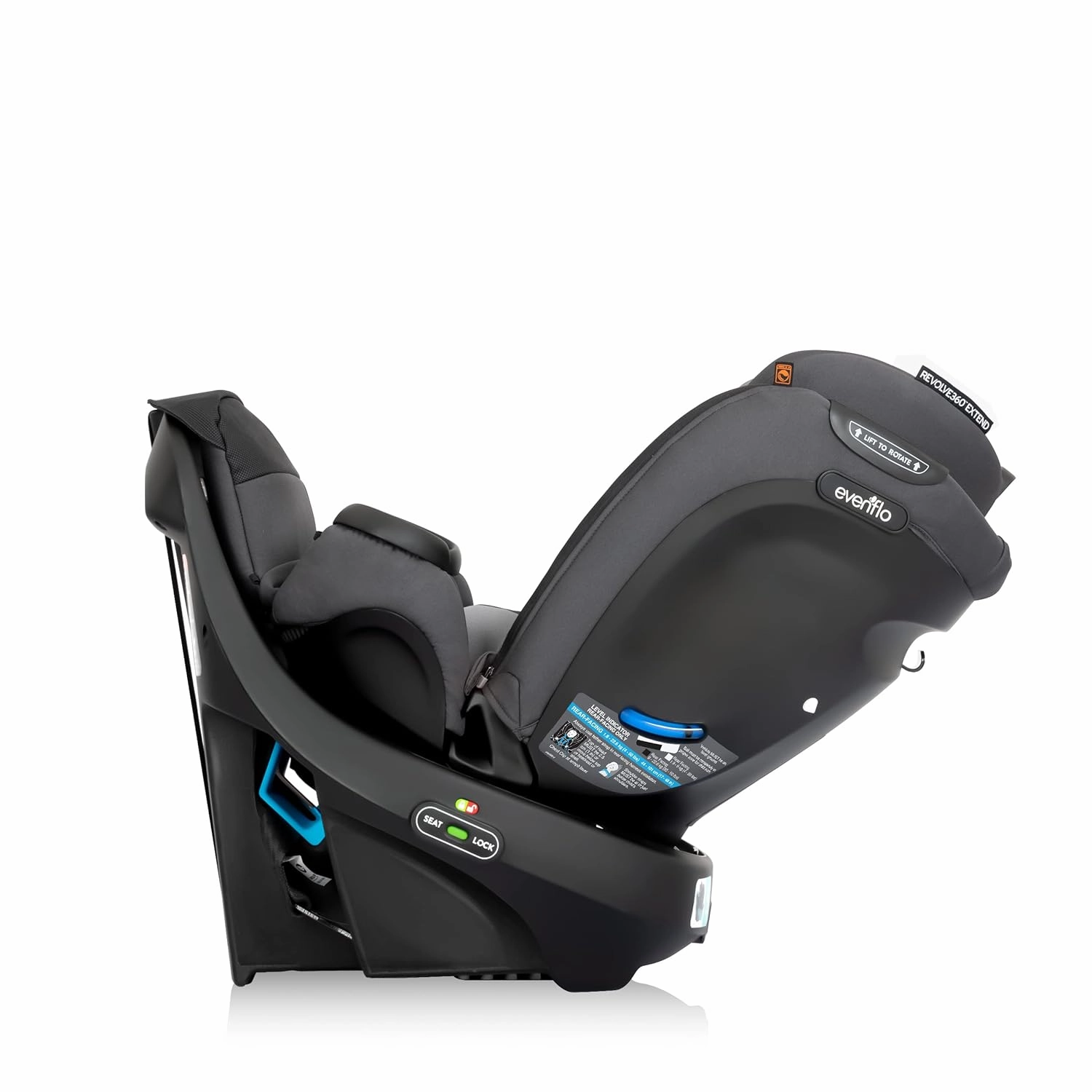 Evenflo Revolve360 Extend Convertible Car Seat with 360 Degree Rotation, Extended Rear-Facing, Forward-Facing, Booster Mode, and Secure Latch Install, Rockland Green