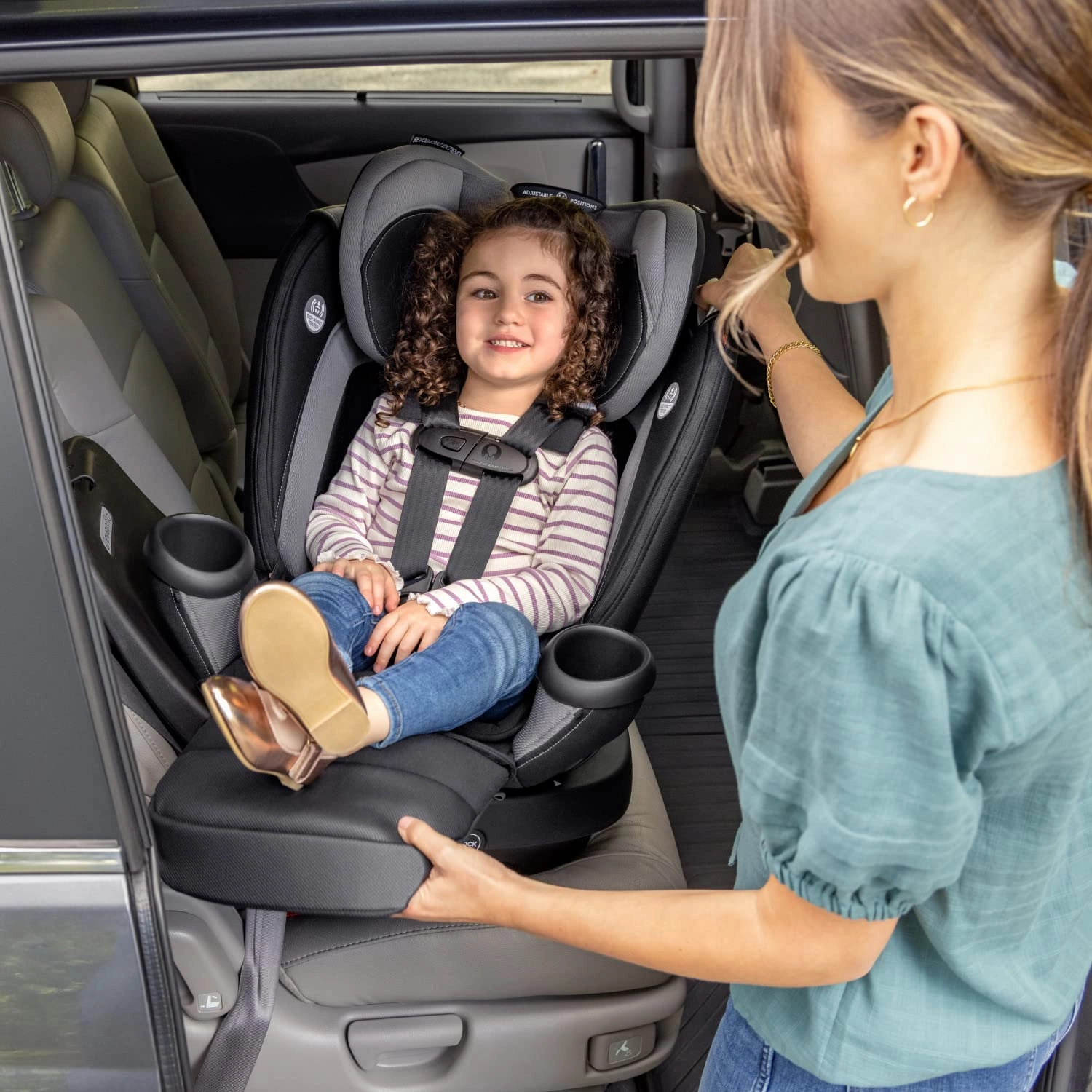 Evenflo Revolve360 Extend Convertible Car Seat with 360 Degree Rotation, Extended Rear-Facing, Forward-Facing, Booster Mode, and Secure Latch Install, Rockland Green