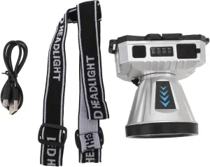 EVTSCAN High Power Headlamp Rechargeable Super Bright LED Adjustable Angle Portable Outdoor Camping Fishing