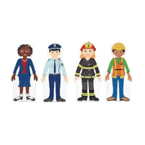 Excellerations Magnetic Career Dressing 8.5 inch Dolls 93 Pieces, Social Emotional Learning, Preschool, Educational Toy, Kids Toys