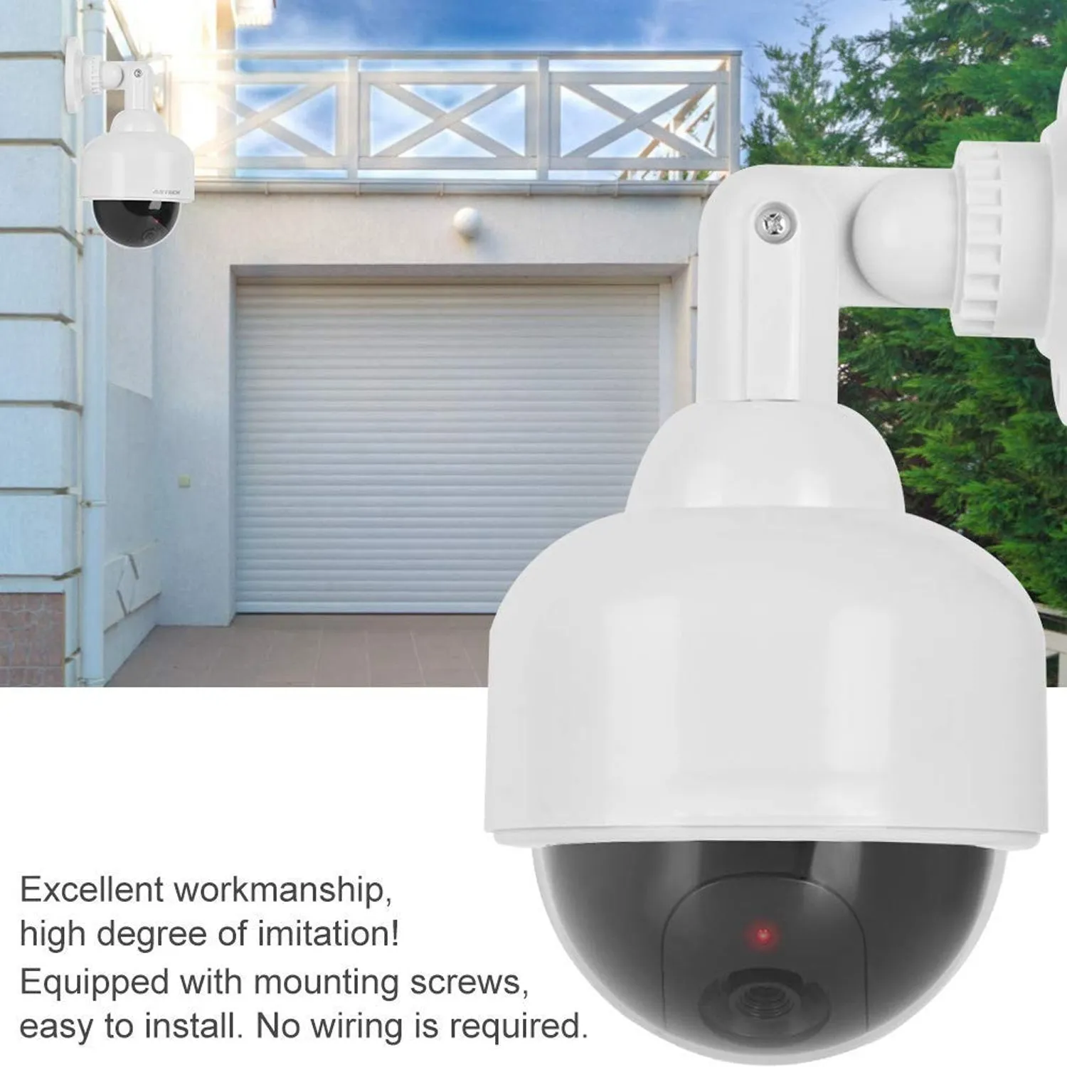 Fake / Dummy Camera CCTV,  with Flashing Red LED Light (1 Pc / Battery Not Included)