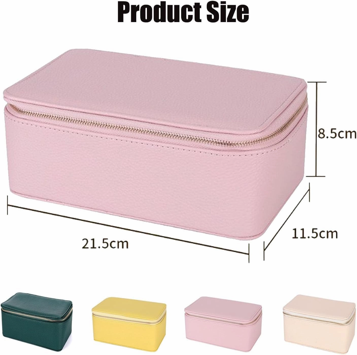 Familiarn Travel Jewelry Box with Small Pouches, Large Capacity Waterproof Jewelry Organizer Case with 12 Removable Pouches for Travel and Daily Use (White)