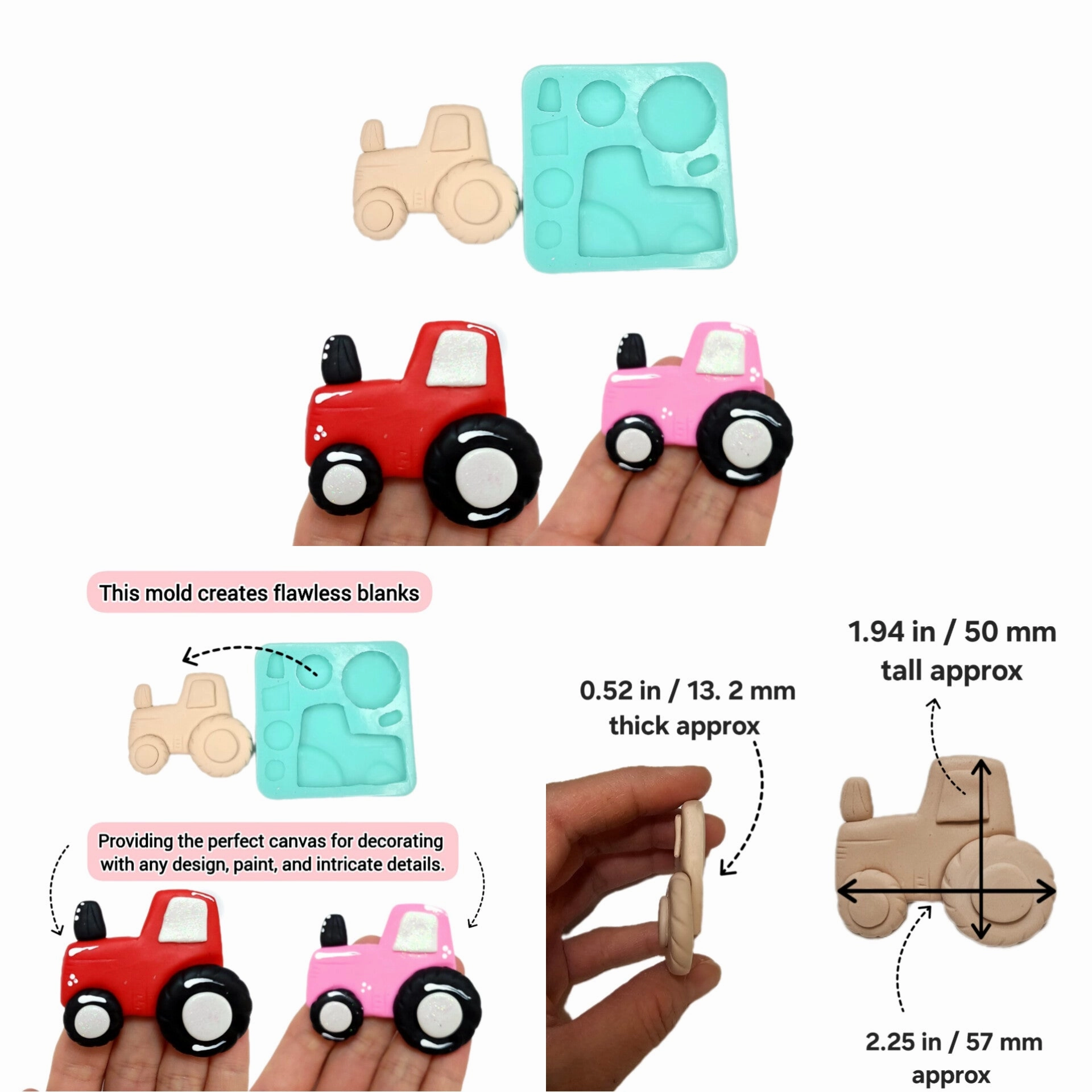 Farm animals silicone mold cow mold tractor mold barn silicone mold sheep mold pig silicone mold MS819