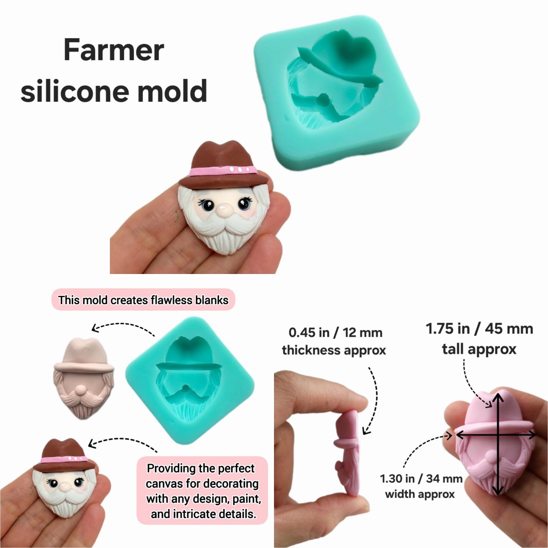 Farm animals silicone mold cow mold tractor mold barn silicone mold sheep mold pig silicone mold MS819