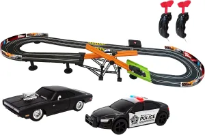 Fast & Furious Ultimate Speed Slot Car Racing Track Police Car Dodge Charger New