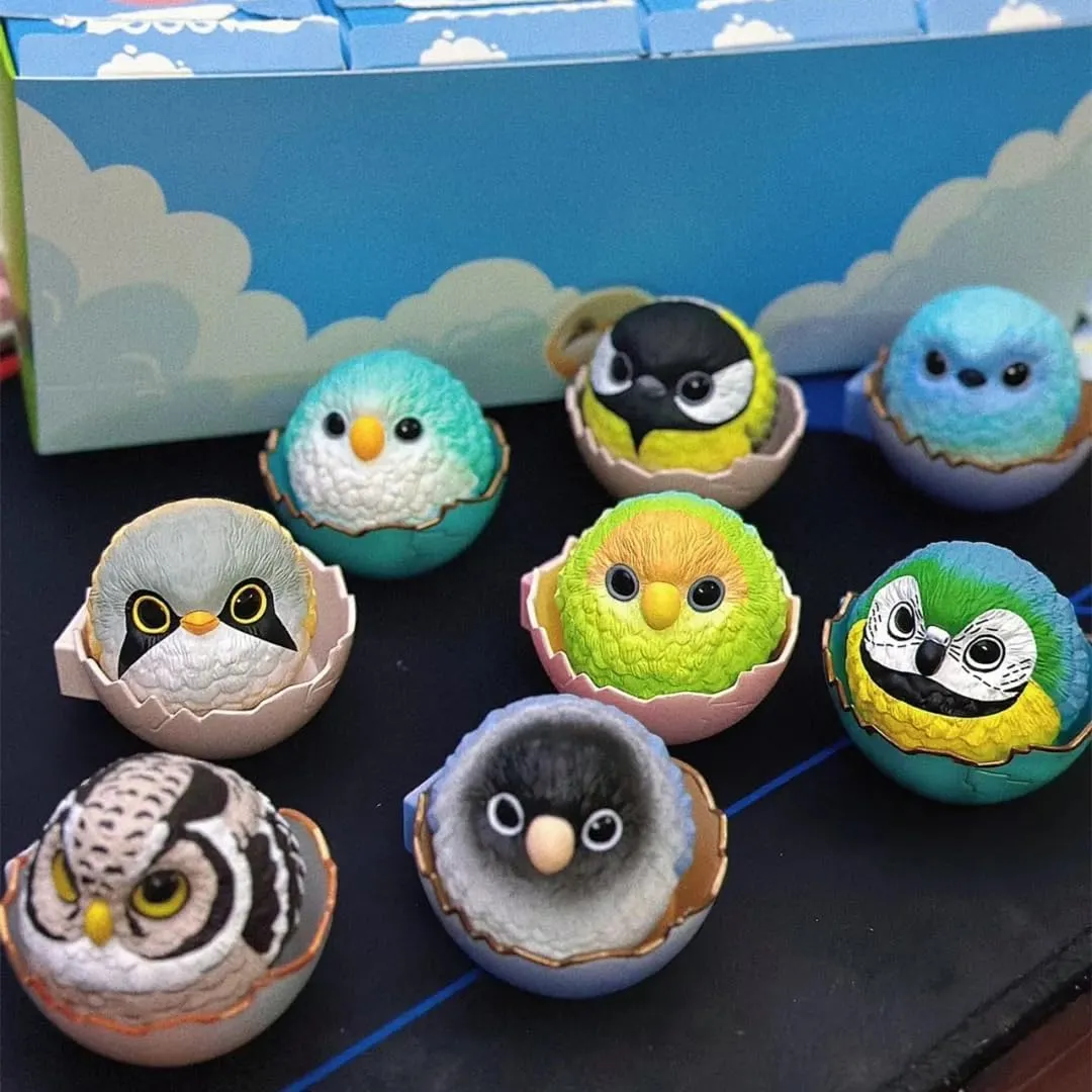 Fat Bird and Friend Blind Box Figures 8PCs Cute Collectible Toys Birthday Gift