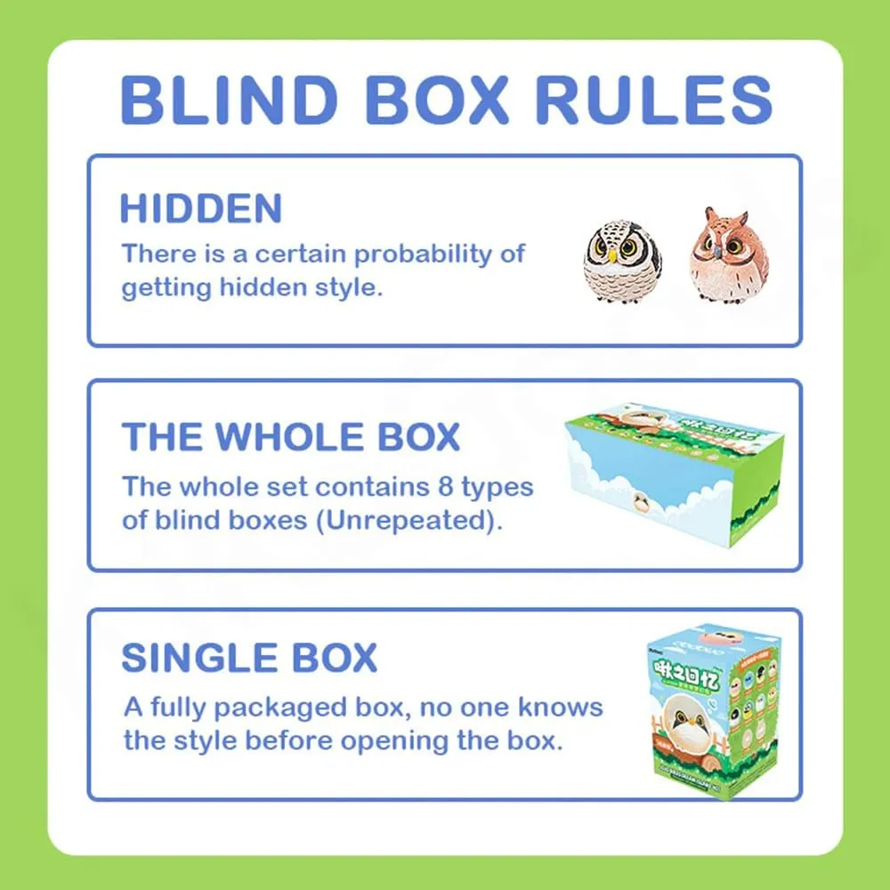 Fat Bird and Friend Blind Box Figures 8PCs Cute Collectible Toys Birthday Gift