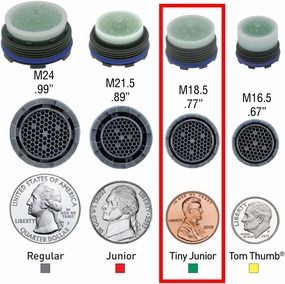 Faucet Aerator Compatible with Moen Kit Cache Eco-Flow Hidden insert Aerated Stream with Install Key 180158 1.2 gpm / 137401 1.5 gpm TIny Junior (Pink 1.2 gpm)