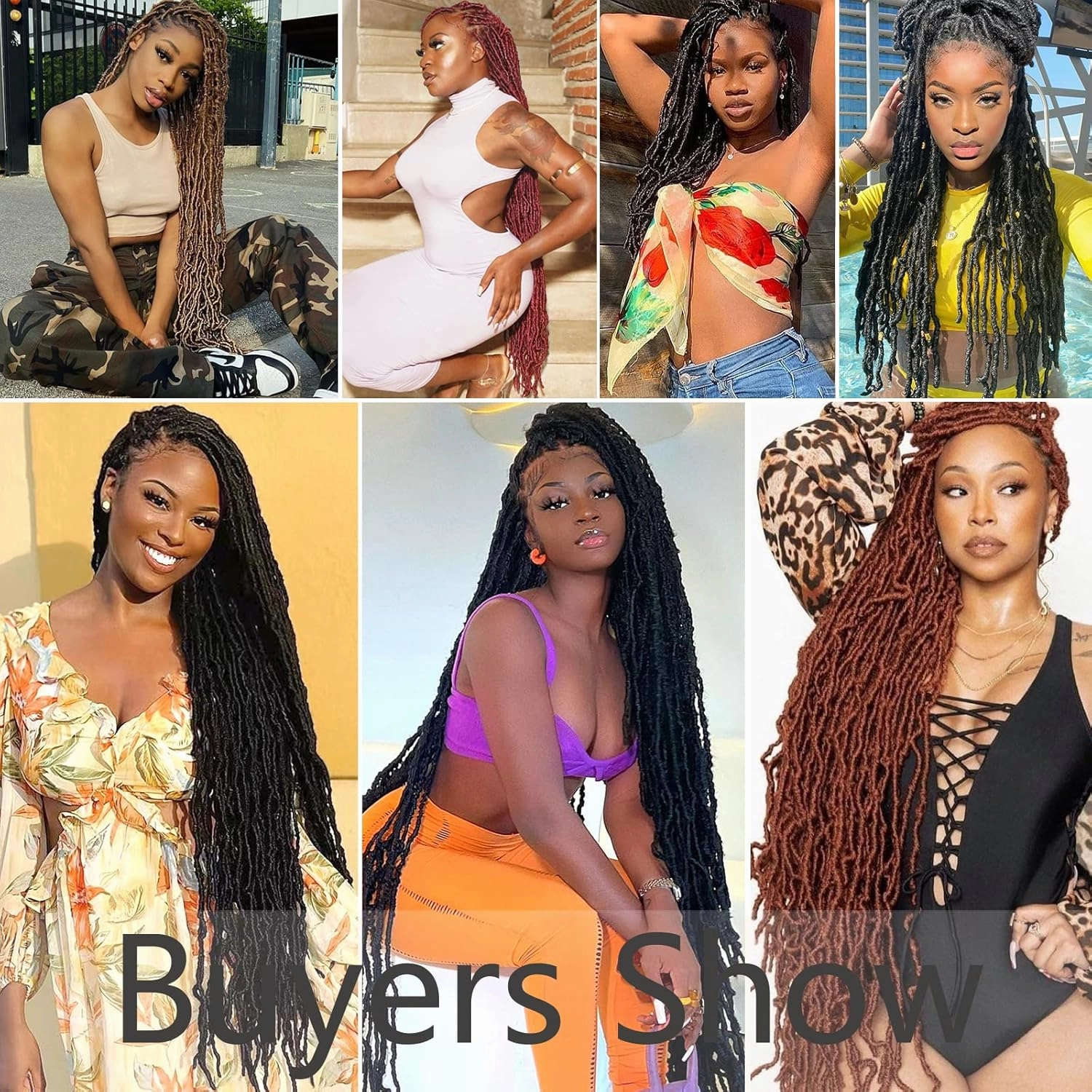 Faux Locs Crochet Hair Dark Brown Soft Locs 18 Inch 7 Packs Long Crochet Locs Goddess Locs Natural Synthetic Pre looped Crochet Braids For Butterfly Locs Crochet Hair (18 Inch (Pack of 7), 4#)