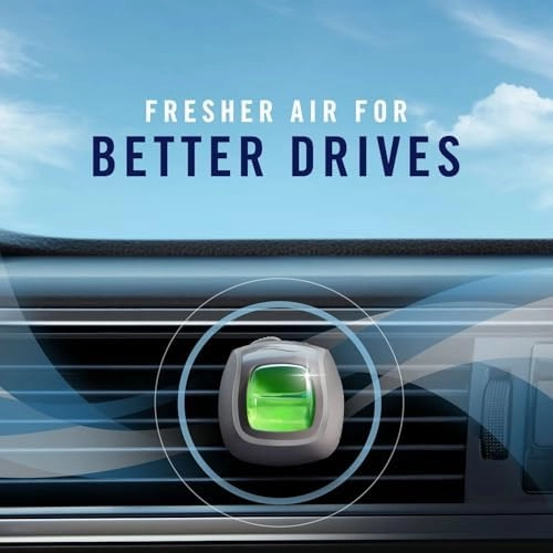 Febreze Vent Clip Car Air Freshener, Odor Eliminator, Auto Noir Scent, 4 Clips (2 Packs)