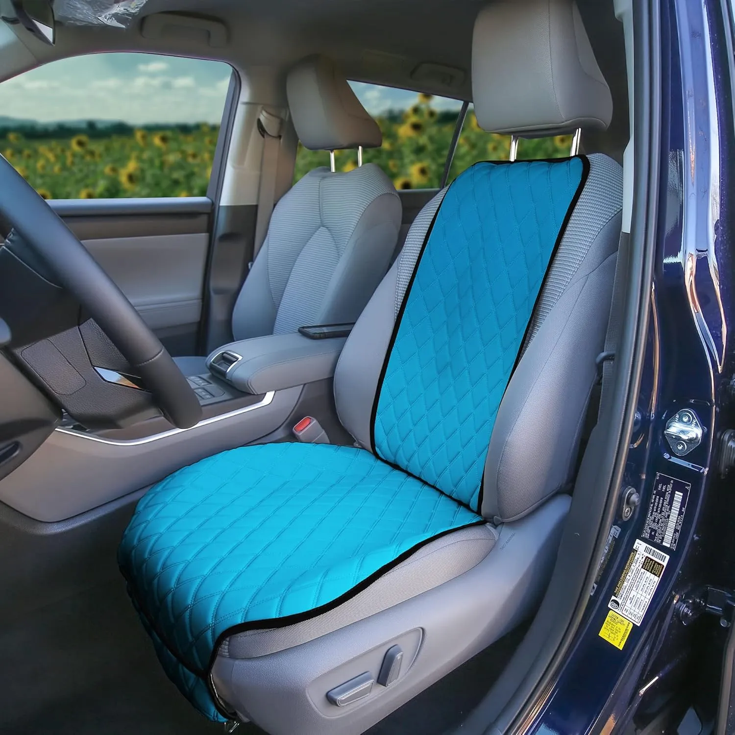 FH Group Car Seat Cover Cushion - Seat Covers for Cars Trucks SUV, Neosupreme Car Seat Cushions, Waterproof Car Seat Cover Cushion, Universal Fit Car Seat Protector Front Set Aqua