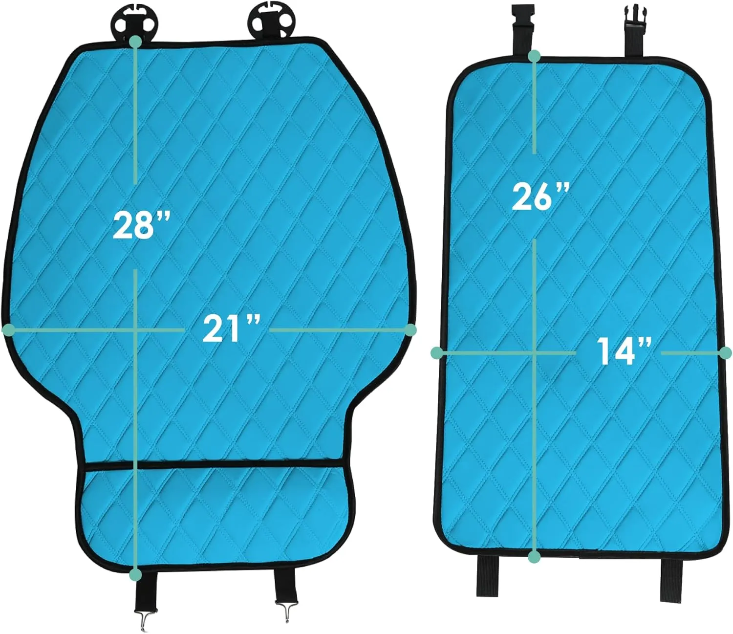 FH Group Car Seat Cover Cushion - Seat Covers for Cars Trucks SUV, Neosupreme Car Seat Cushions, Waterproof Car Seat Cover Cushion, Universal Fit Car Seat Protector Front Set Aqua