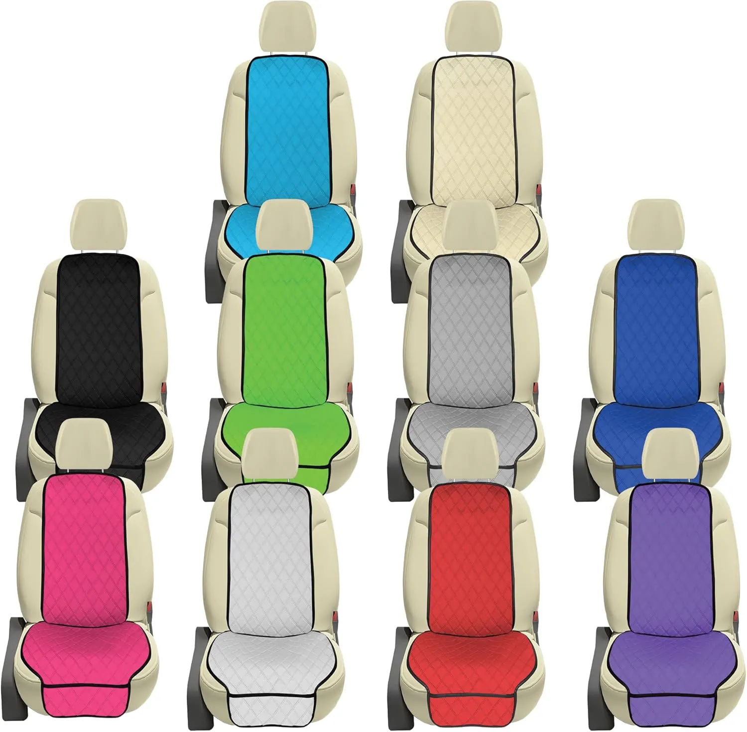 FH Group Car Seat Cover Cushion - Seat Covers for Cars Trucks SUV, Neosupreme Car Seat Cushions, Waterproof Car Seat Cover Cushion, Universal Fit Car Seat Protector Front Set Aqua