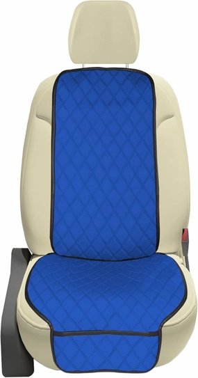 FH Group Car Seat Cushion Front Set Blue Neosupreme Automotive Seat Cushions - Universal Fit, Car Seat Cushion With Front Pockets, Airbag Compatible Car Seat Cushions for SUV, Sedan, Van