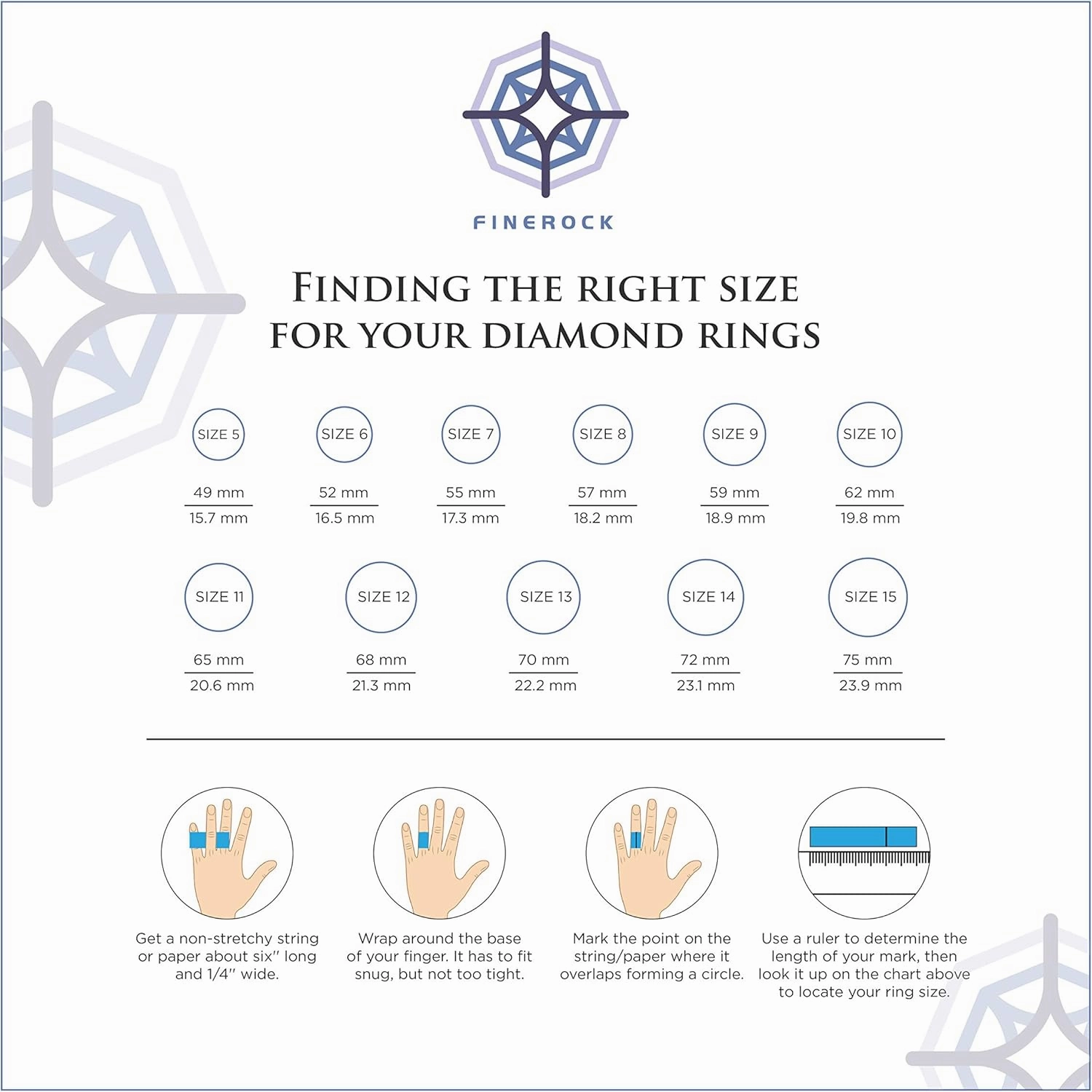 FINEROCK 1/4 Carat Round Diamond Engagement Ring in 10K Gold