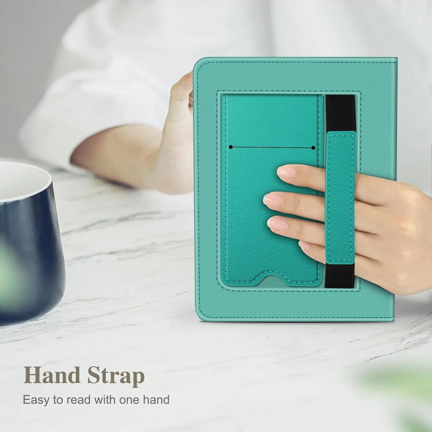 Fintie Case for 7"/6.8" Kindle Paperwhite(12th/11th Generation-2024/2021) and Kindle Colorsoft Signature Edition -Slim Foldable Stand Cover Auto Wake/Sleep for Paperwhite 2024, Jade