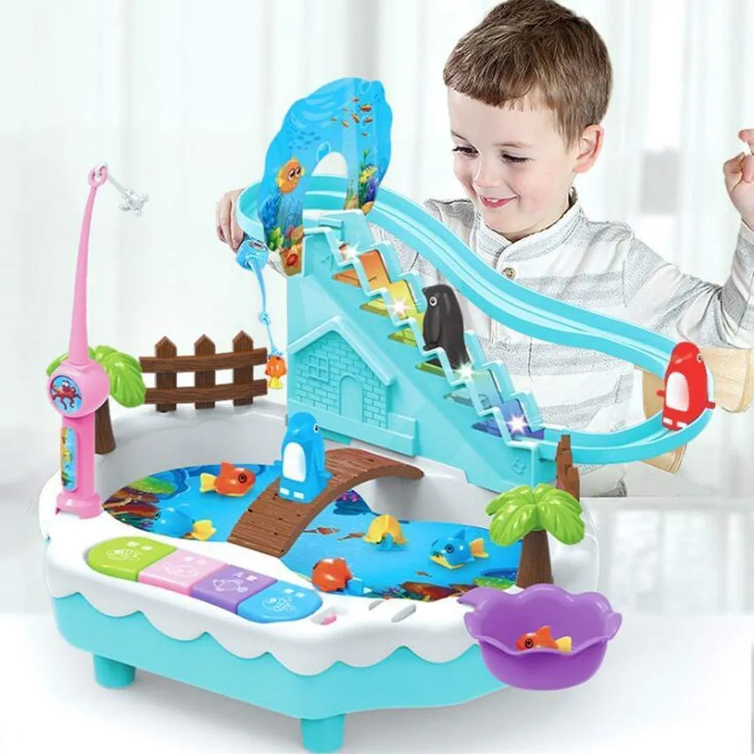 Fishing Penguin Climb Stairs Toy