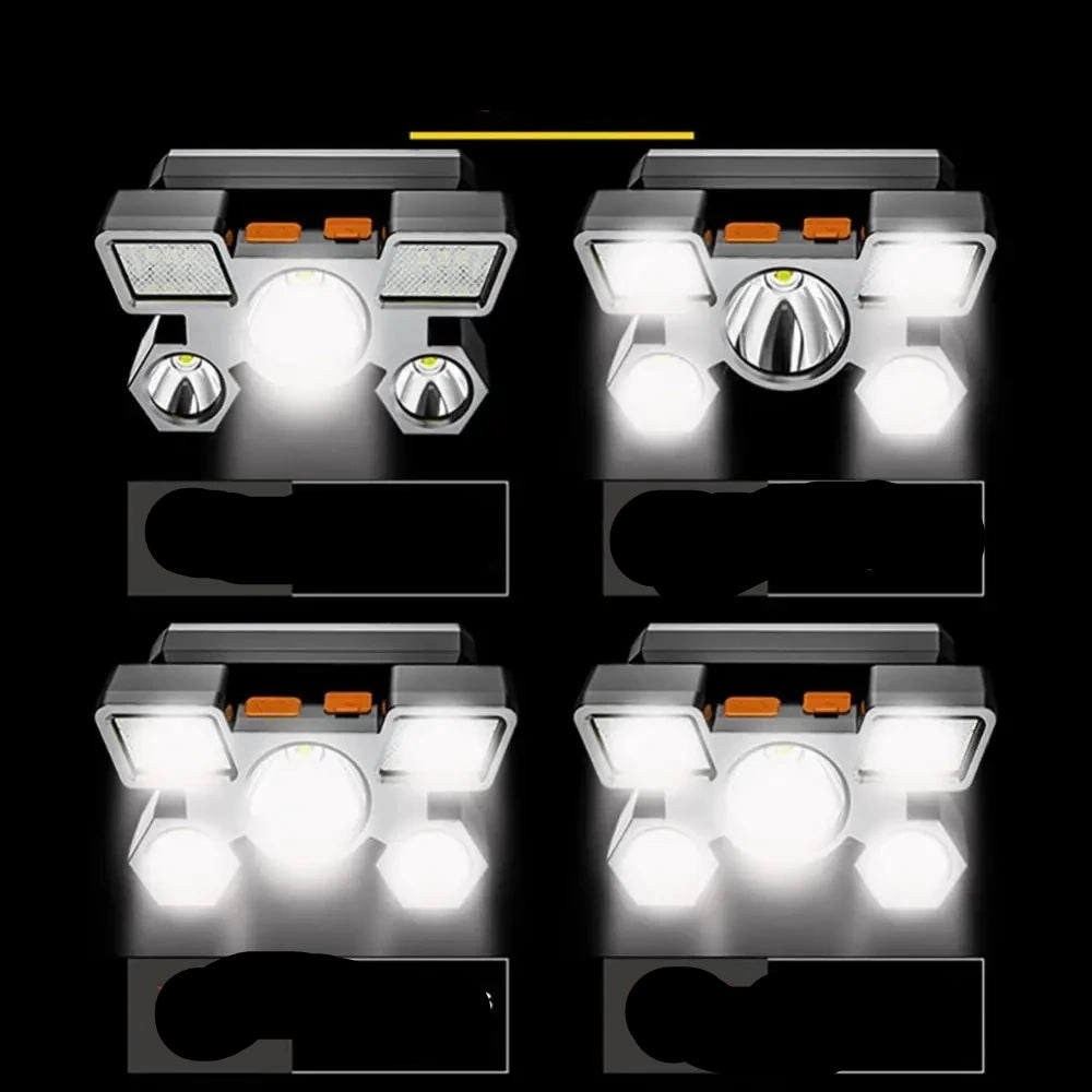 Five head strong light rechargeable fishing headlight