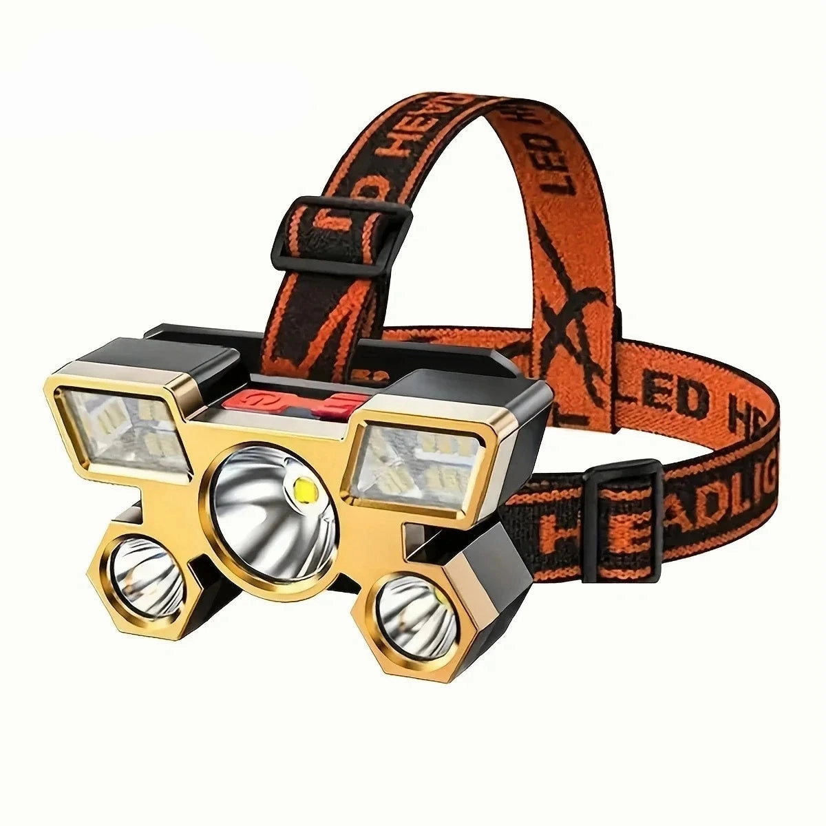 Five head strong light rechargeable fishing headlight
