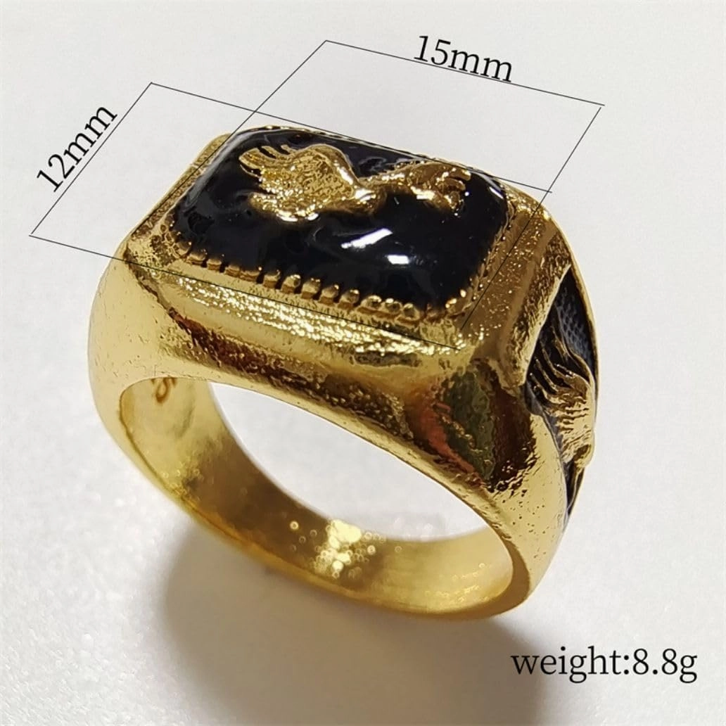 Flying Eagle Ring, Gold Eagle Ring for Men Viking Hawk Ring Punk Gothic Flying Bald Eagle Ring -s Retro Flying Animal Jewelry