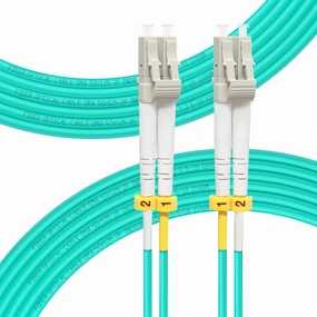 FLYPROFiber- LC to LC OM4 Fiber Patch Cable 20M, Length Options: 0.2m-100m, Duplex 50/125um Multimode Fiber Optic Cables LSZH 40GB/100GB-20M (66ft)