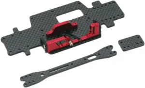 for Wltoys K989 K969 284131 284010 284161 1/28 RC Remote Control Car for Universal PO Accessories Carbon Fiber for Chassis RC Car DIY Parts(Red)