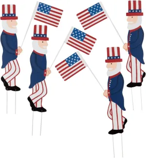Fox Valley Traders Uncle Sam Metal Yard Stakes, Set/4 by Maple Lane Creations