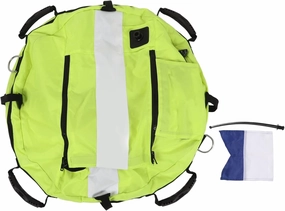 Freediving Float Fluorescent Yellow Made of 210D Nylon for Visibility in Open Ocean, Inflatable Mesh Bottom Design, Visibility Water Outer Layer Floating, with