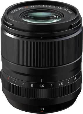 FUJIFILM X Replacement Lens, FUJINON Monofocal Standard, Large Diameter, 1.3 inches (33 mm), F1.4, Dustproof, Splashproof, Low Temperature, Linear Motor (Silent), Aperture Ring F XF33MMF1.4 R LM WR