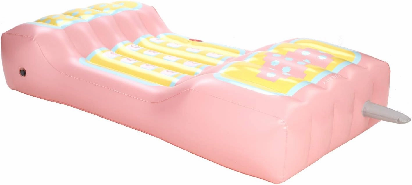 FUNBOY Giant Inflatable Retro Phone Tube Float, Luxury Float for Summer Pool Parties and Entertainment Large